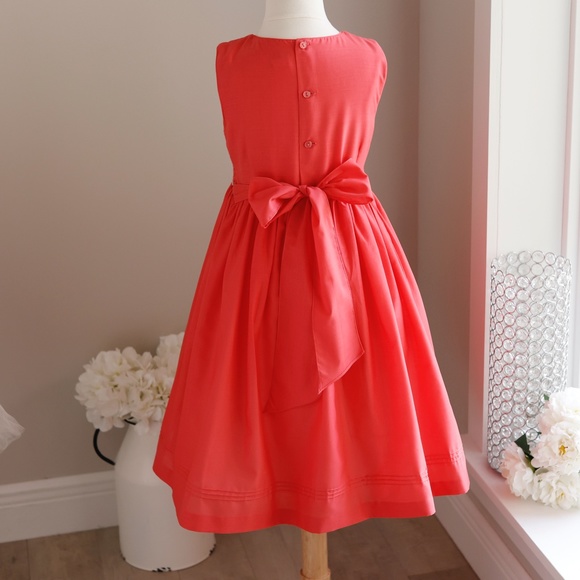 New Smocked Dress Luli & Me Size 8 Embroidery Spring Portrait Sleeveless NWOT - Picture 4 of 5